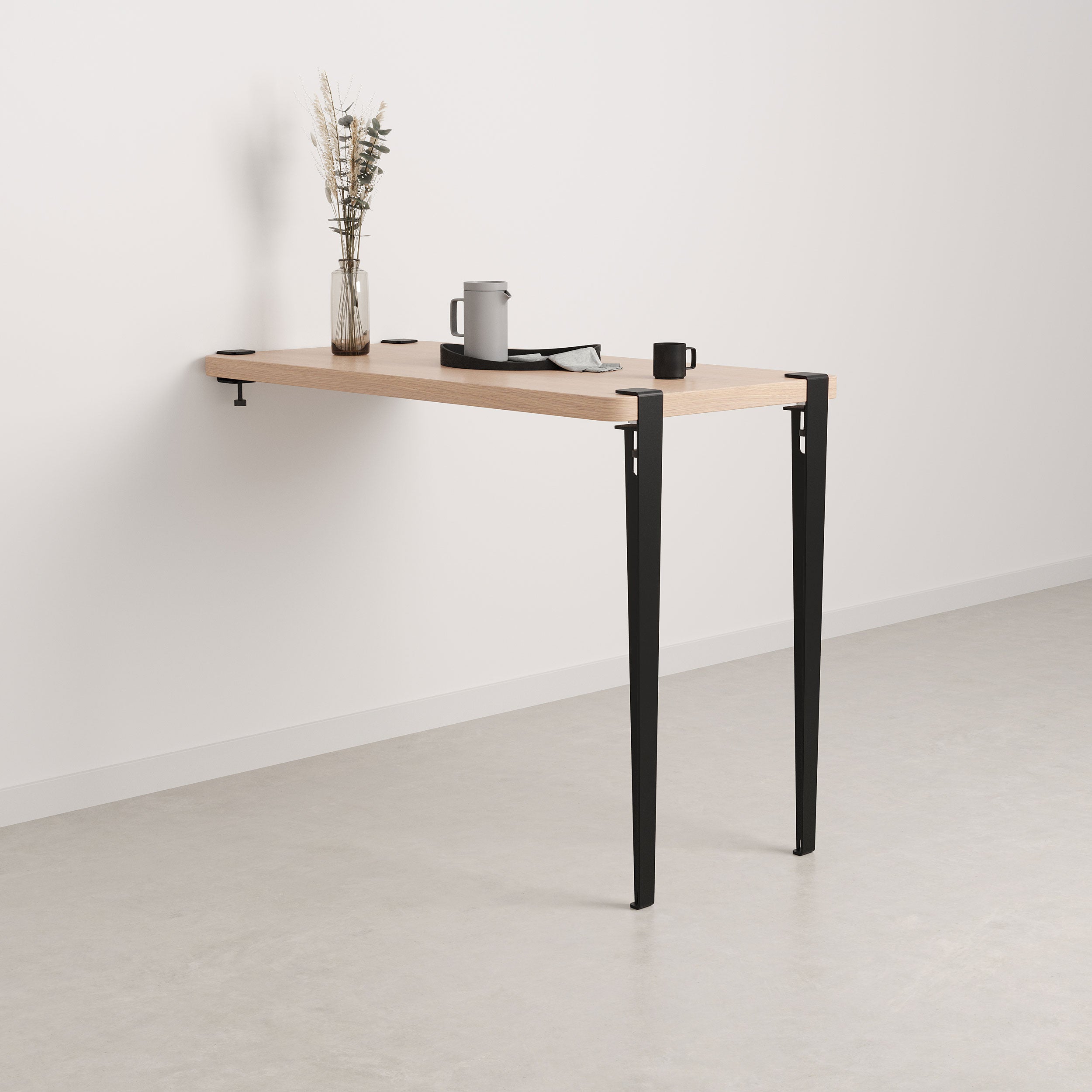 TIPTOE wall-mounted high table - eco-certified wood