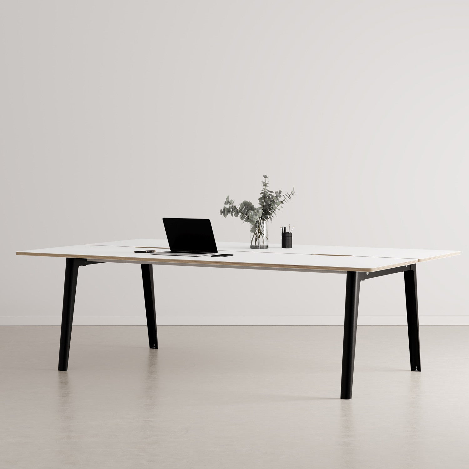 NEW MODERN 4-seater workbench - white plywood