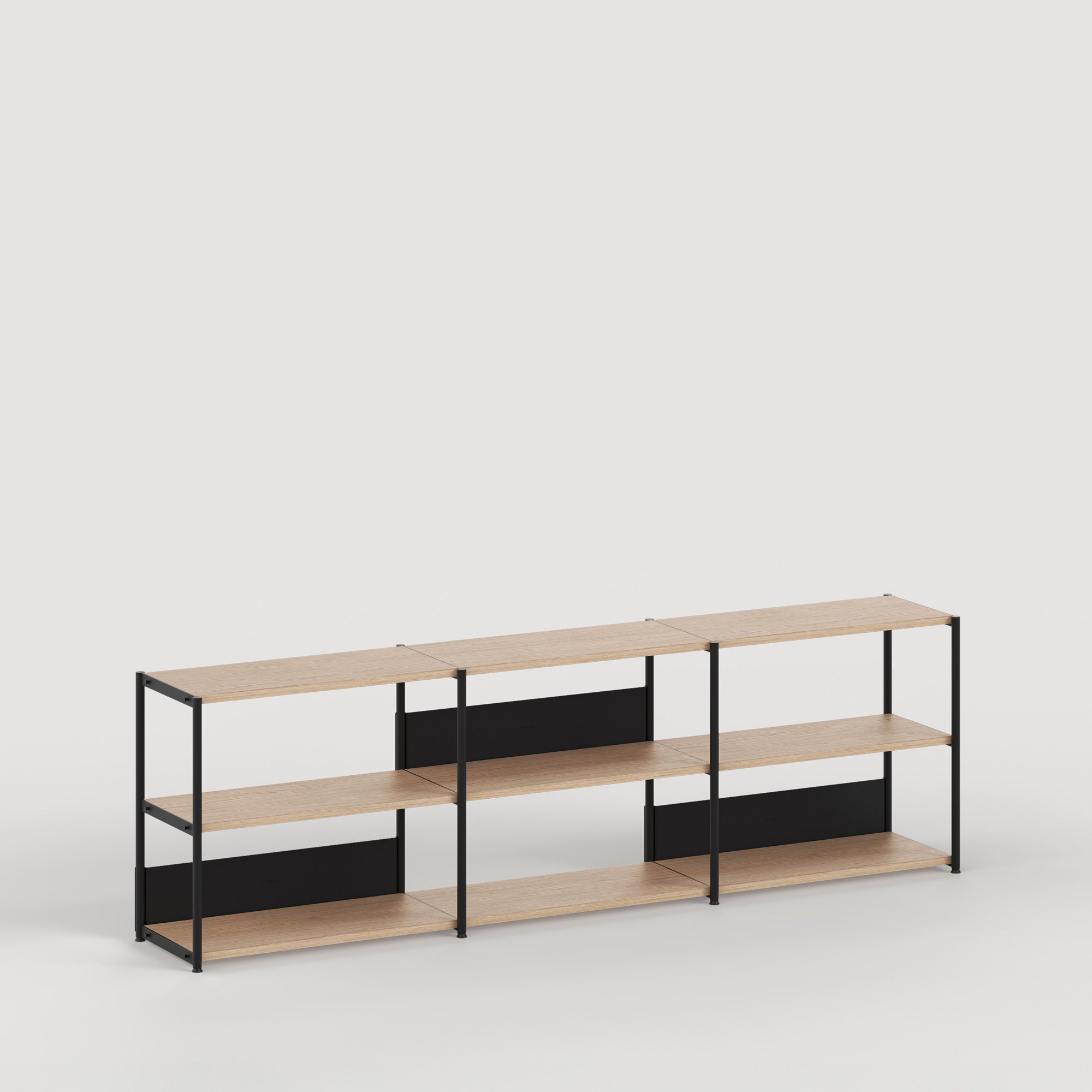 UNIT shelf - H75 to 85 x W244cm - eco-certified wood