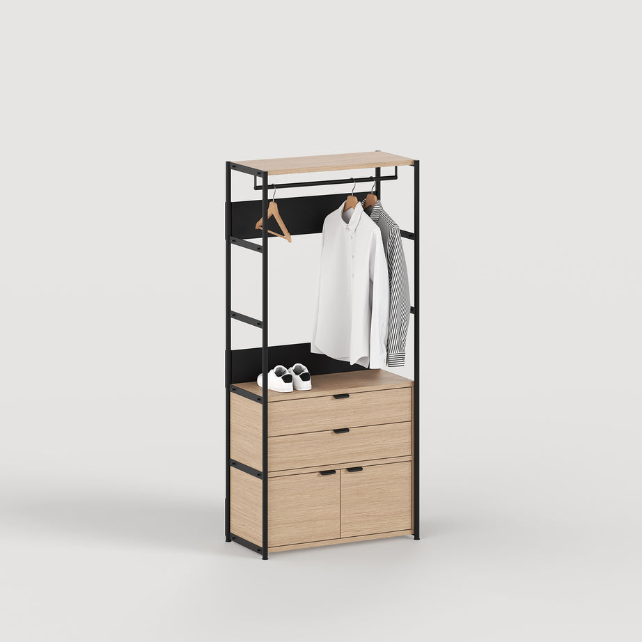 Penderie UNIT - H180 à 215 x L84cm - bois éco-certifié