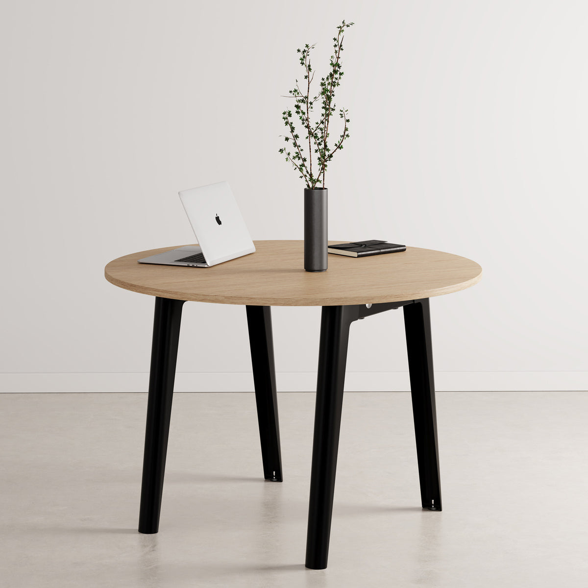 NEW MODERN round meeting table Ø 110cm - eco-certified wood