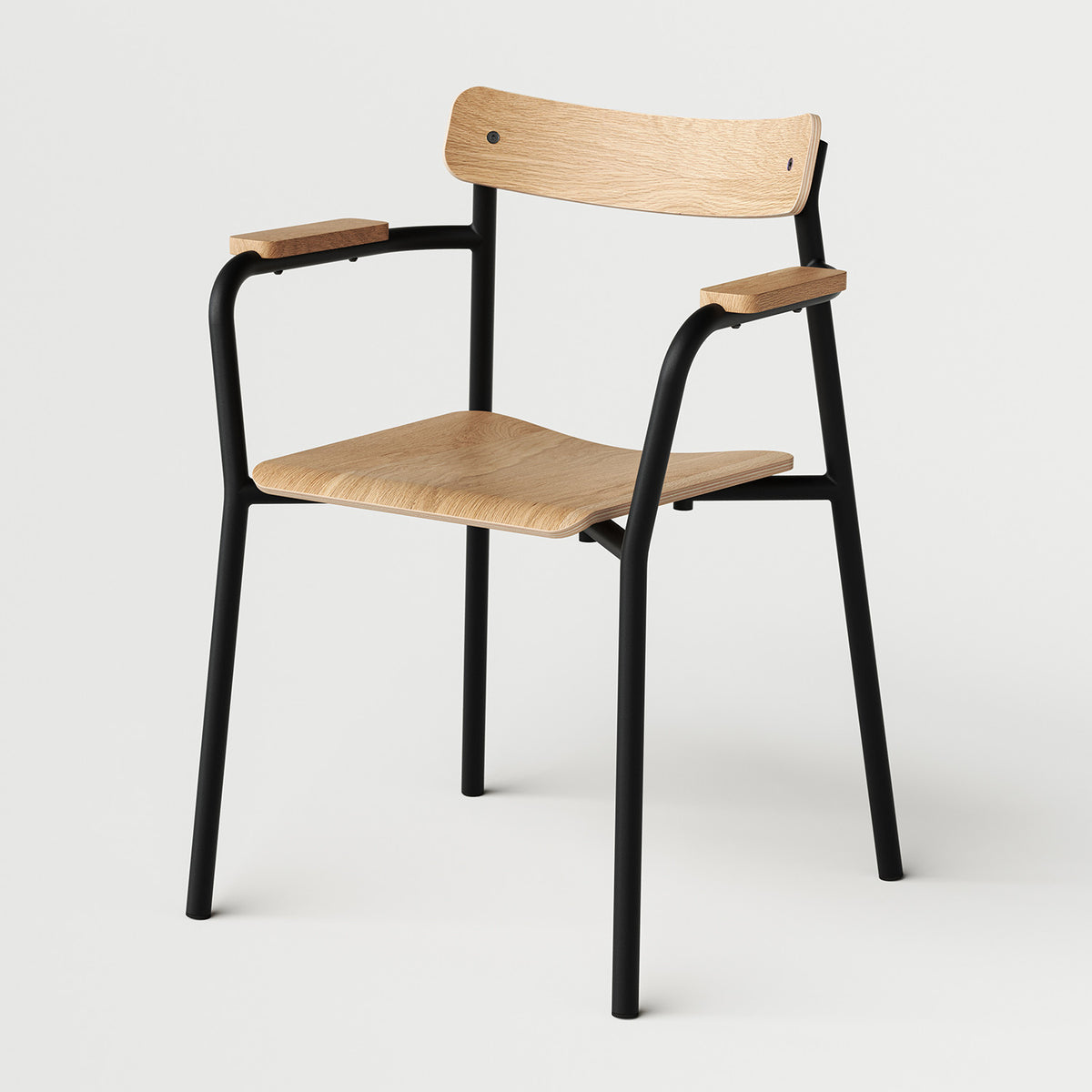 ETUDE chair with armrests - eco-certified wood