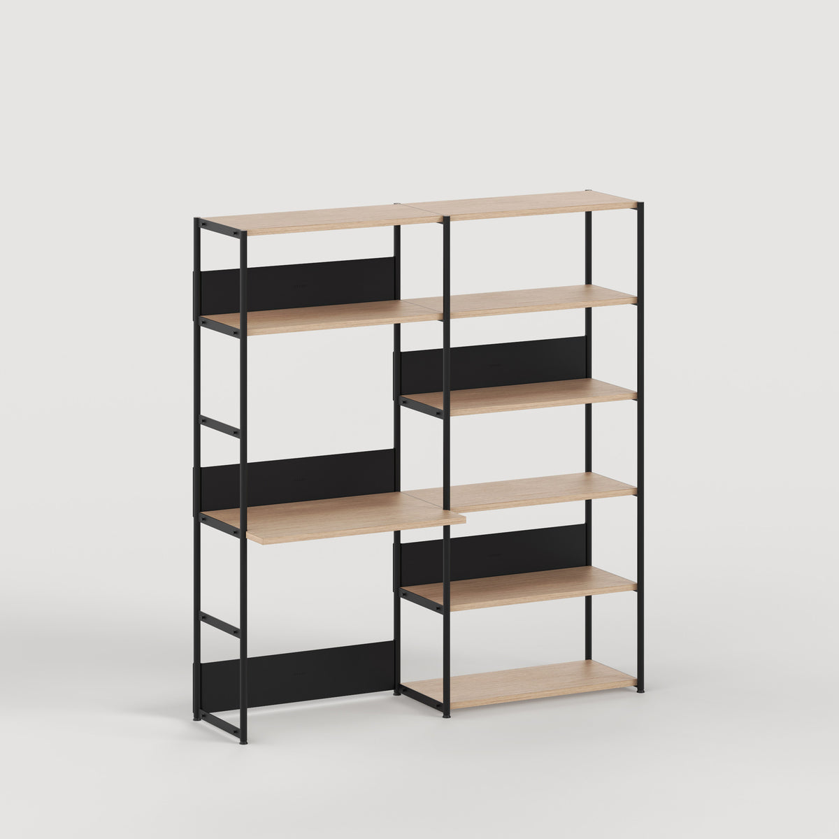 UNIT desk shelf - H180 to 215 x W164cm - eco-certified wood