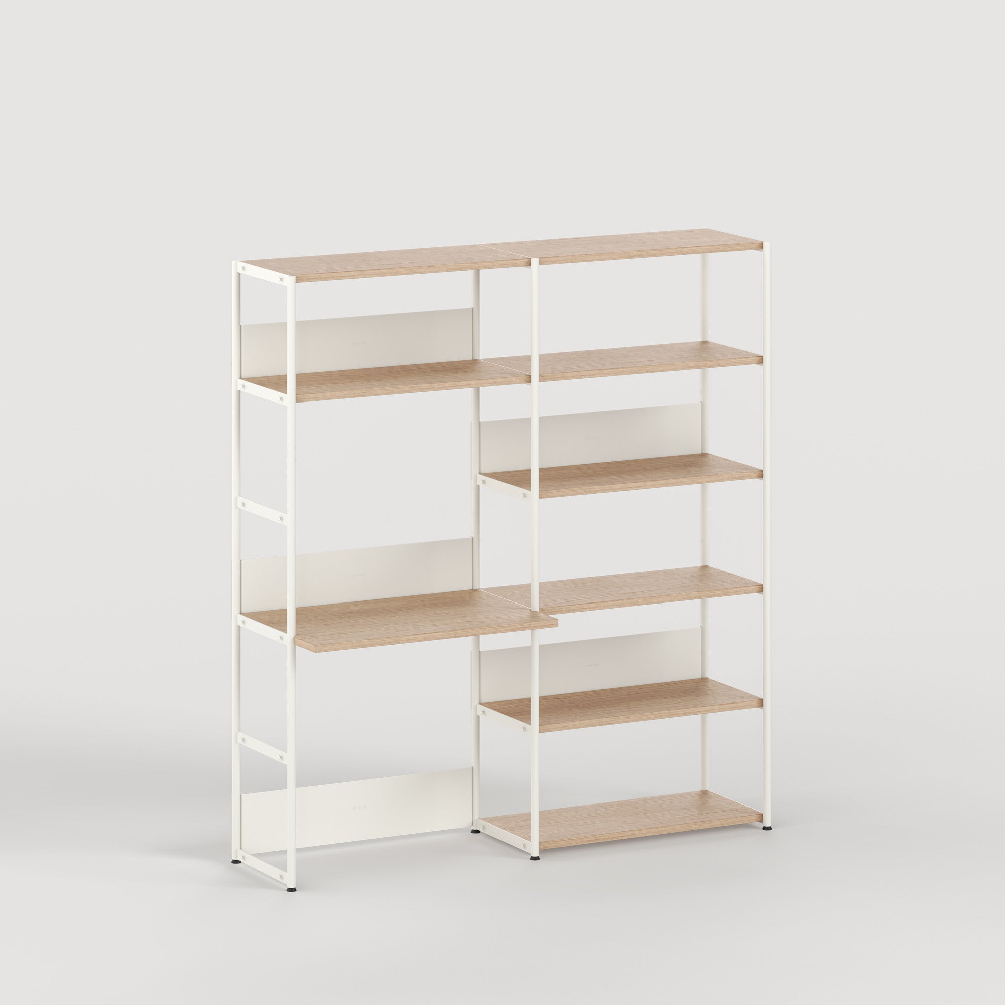 UNIT desk shelf - H180 to 215 x W164cm - eco-certified wood
