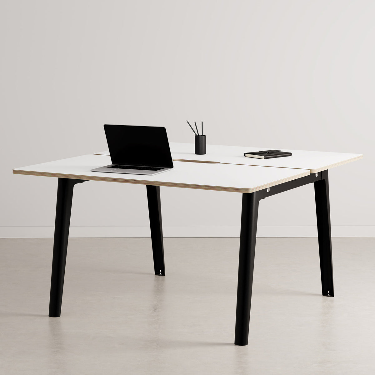 Bureau open-space NEW MODERN 2 places - multiplis blanc