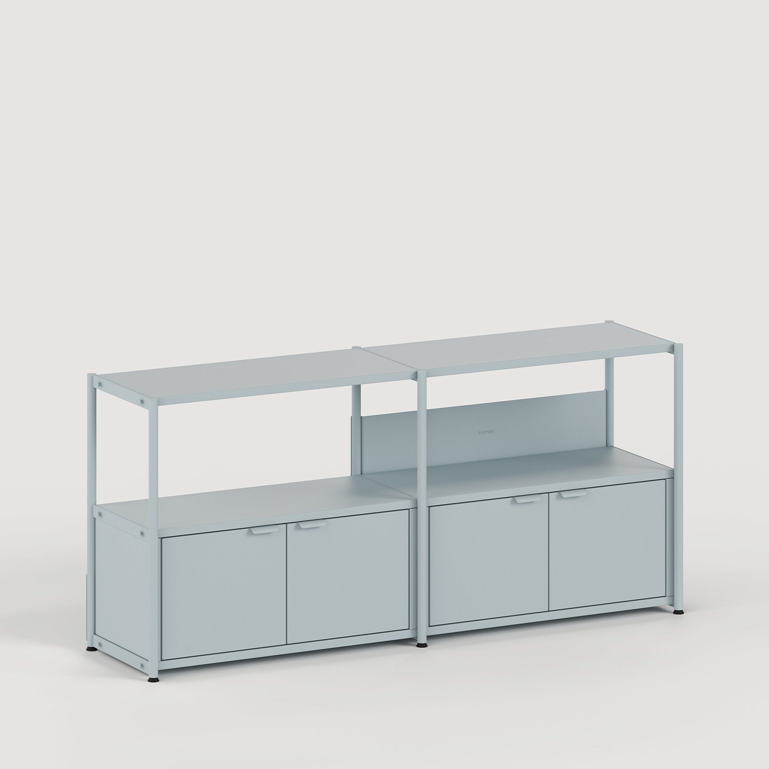 Regal UNIT - H75 bis 85 x B164cm - pulverbeschichteter Stahl