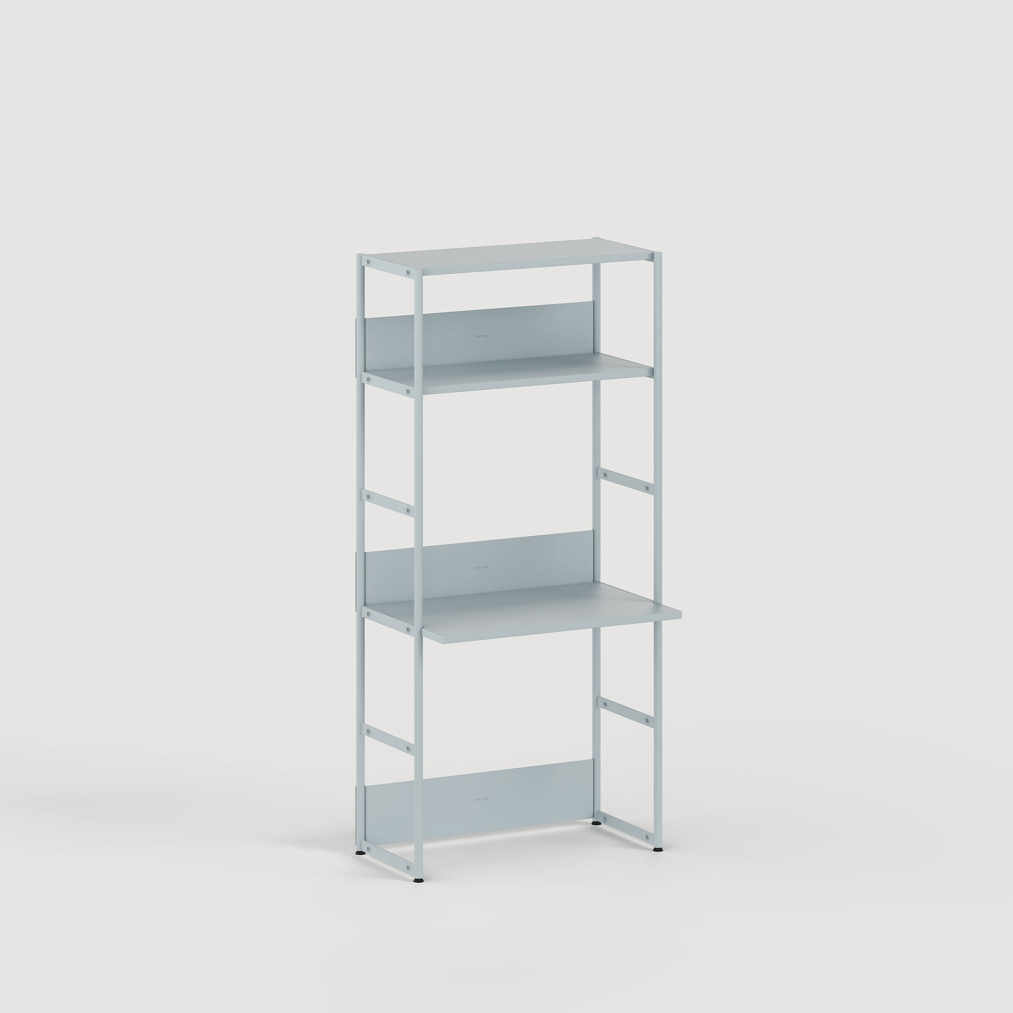 Scaffale con scrivania UNIT - H180 à 215 x  L84cm - acciaio verniciato a polvere
