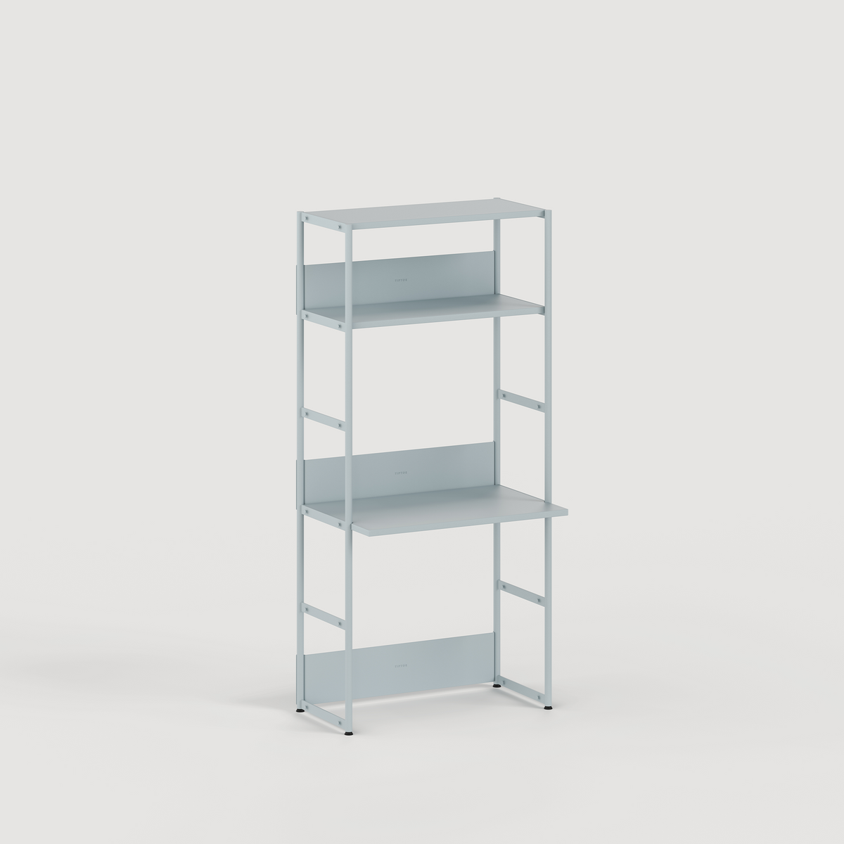 Scaffale con scrivania UNIT - H180 à 215 x  L84cm - acciaio verniciato a polvere