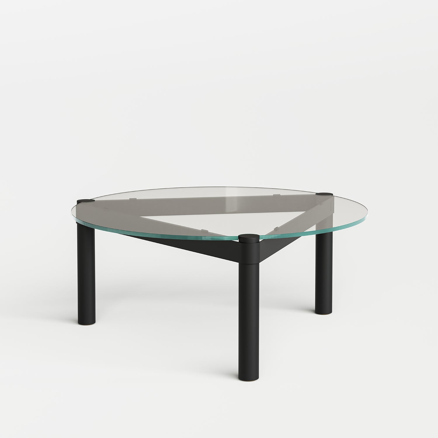 Runder Couchtisch DISC Ø 80cm – transparentes Glas
