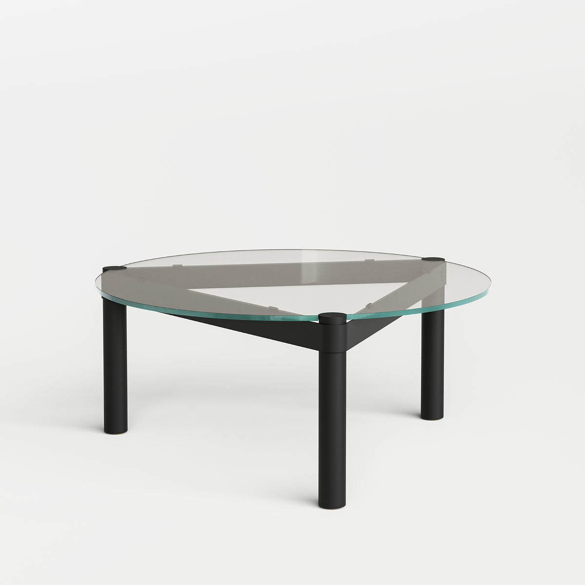 Runder Couchtisch DISC Ø 80cm – transparentes Glas