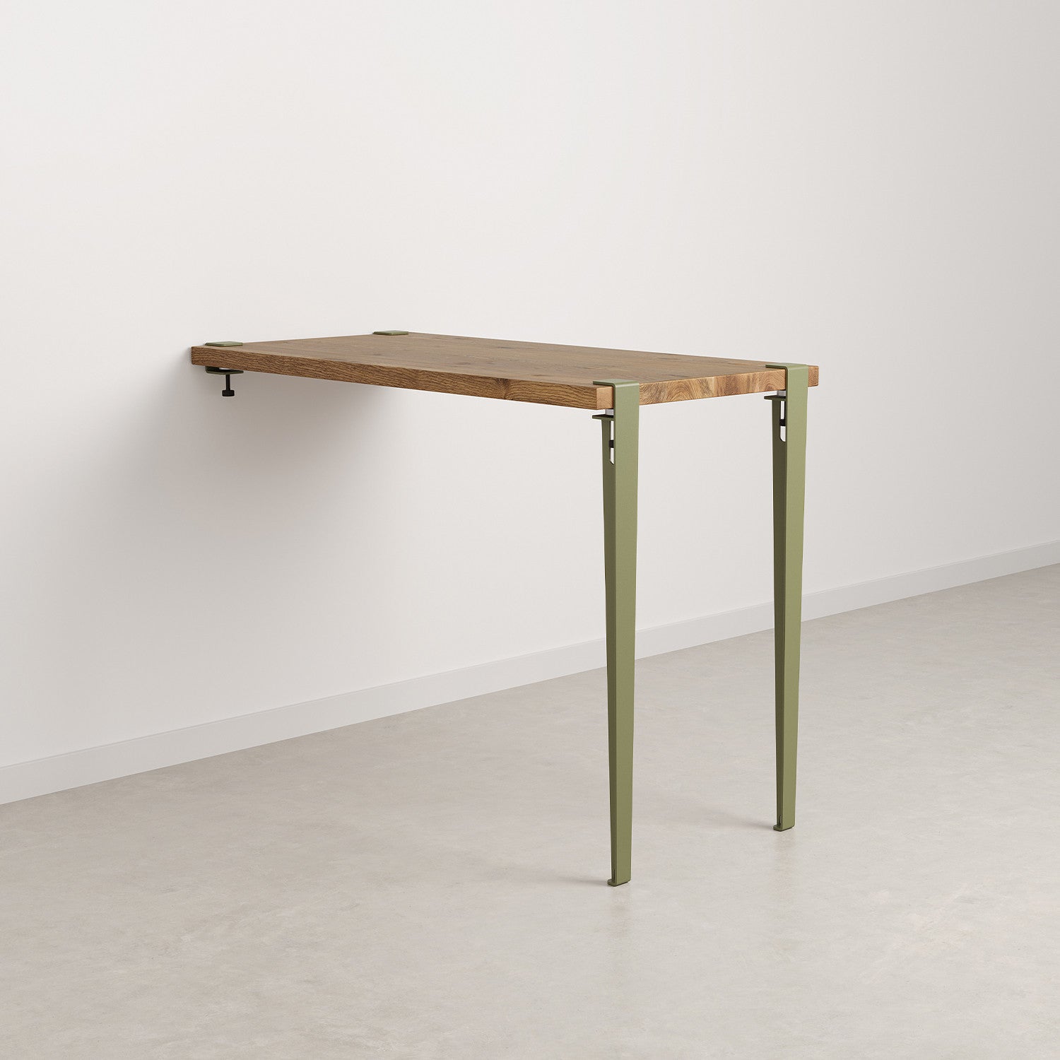 TIPTOE wall-mounted high table - reclaimed wood
