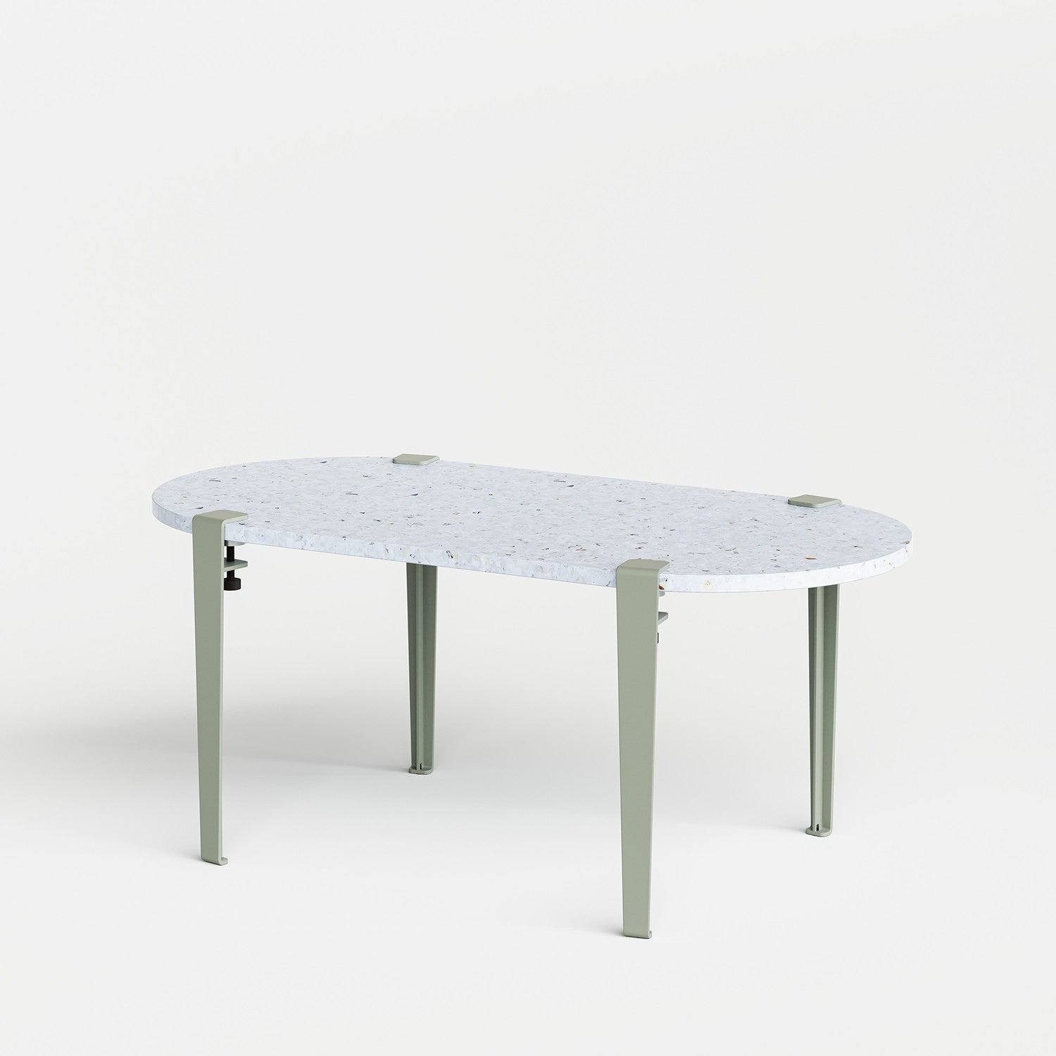 Table basse oblongue TIPTOE 100x50cm - plastique recyclé Venezia