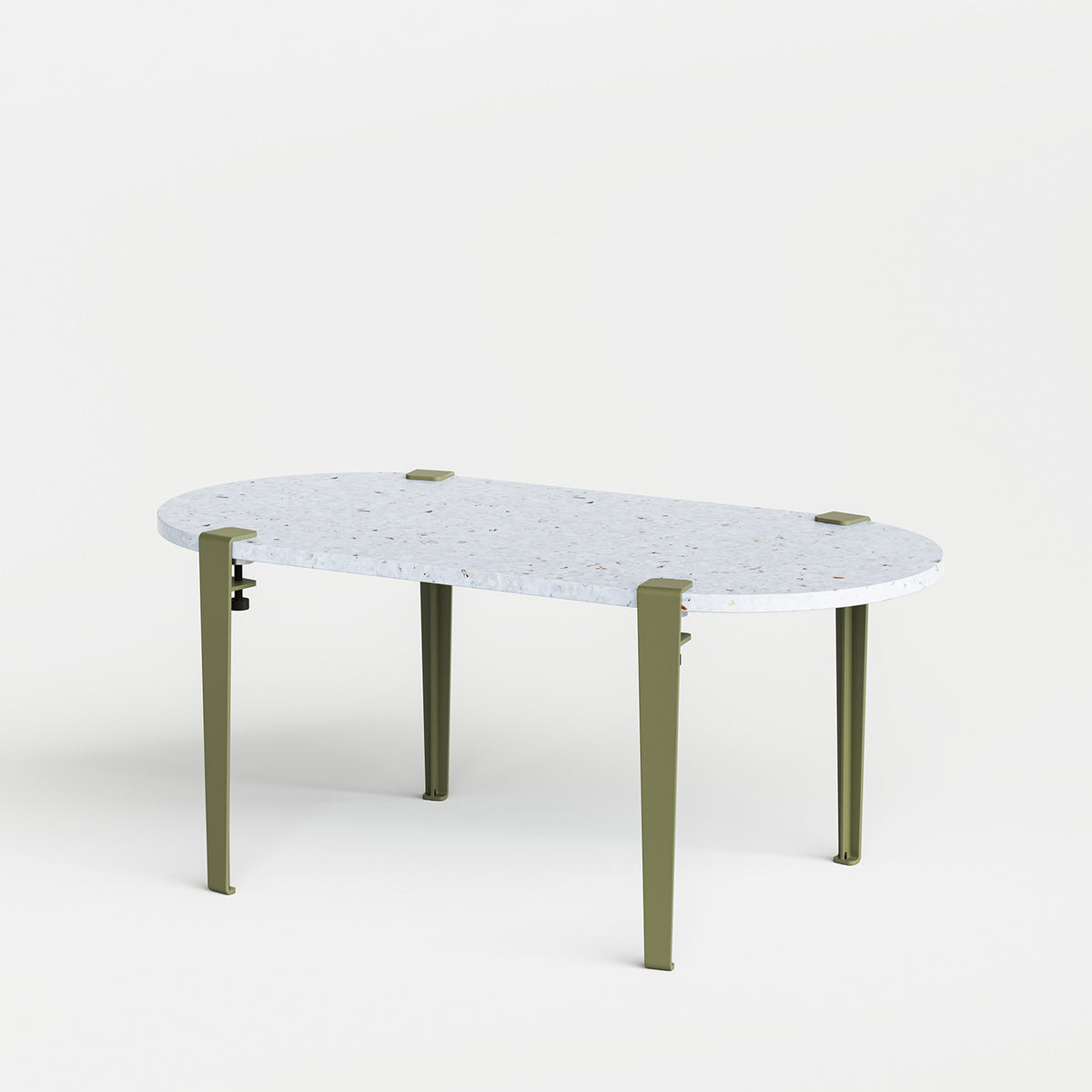 Table basse oblongue TIPTOE 100x50cm - plastique recyclé Venezia