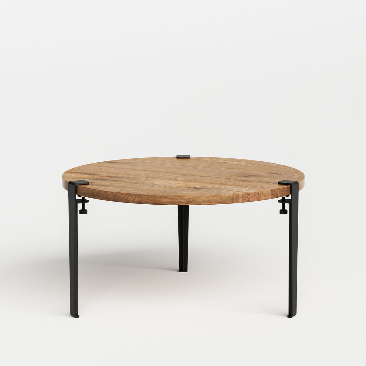 Table basse ronde TIPTOE Ø 80cm - bois ancien recyclé