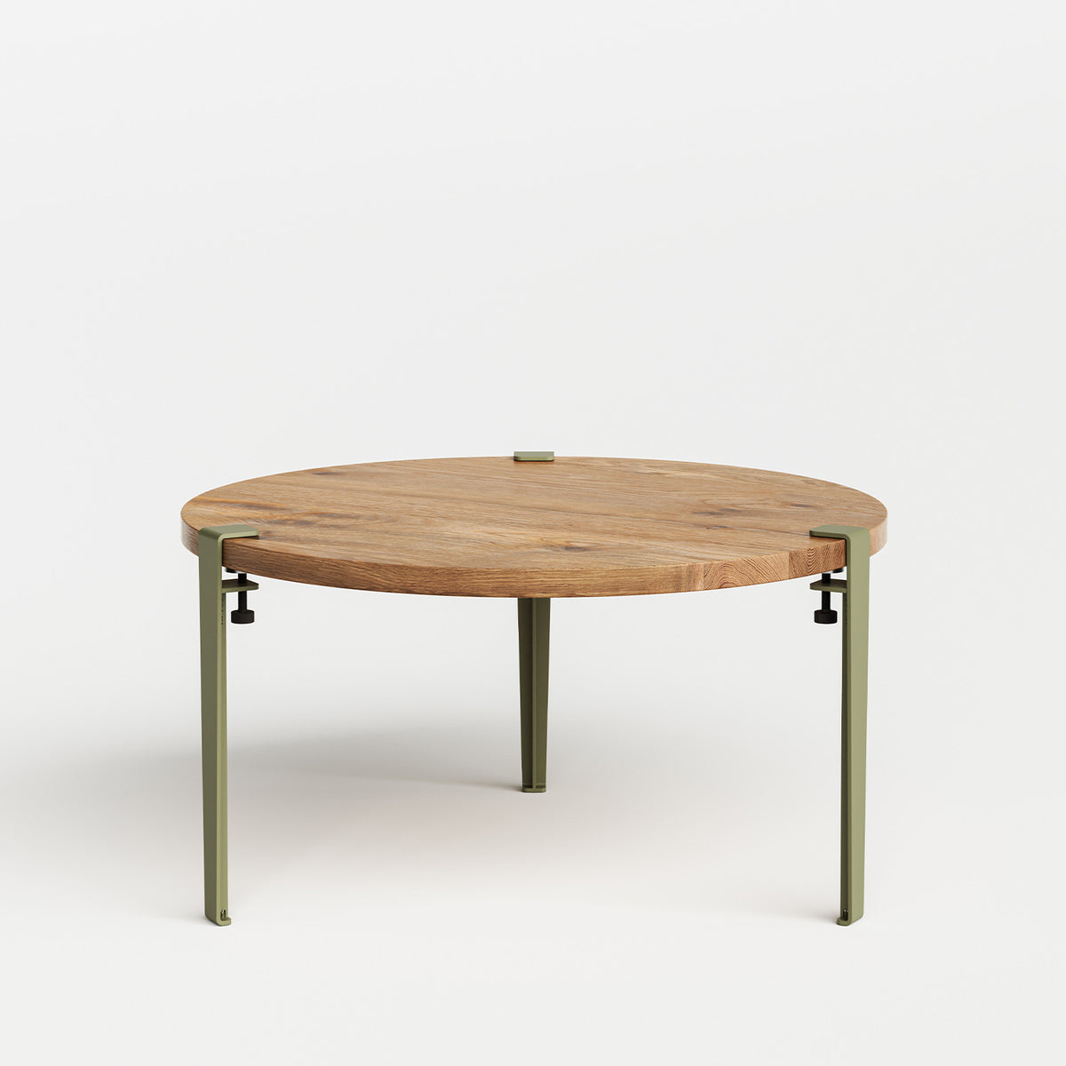 Table basse ronde TIPTOE Ø 80cm - bois ancien recyclé